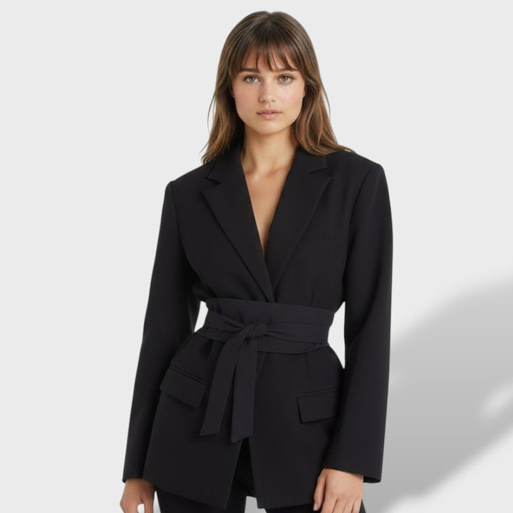 Blazer Mujer Cinturón Entallado Chic