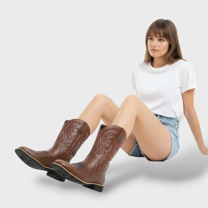 Botas Cowboy Hombre Bordadas Retro