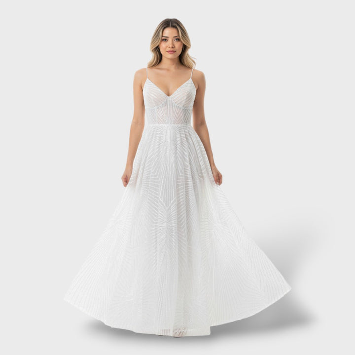 Vestido Largo Elegante con Lentejuelas