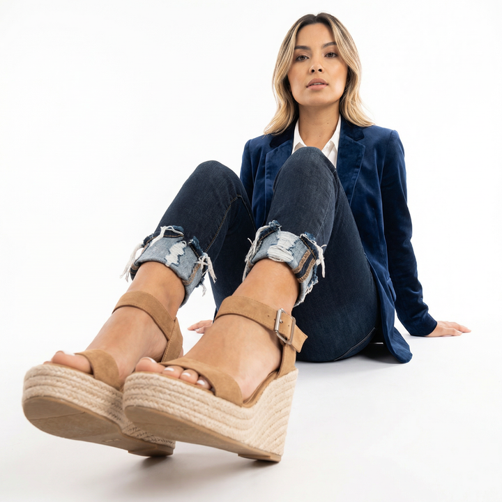 Sandalias de tacón elegantes y confortables para mujer