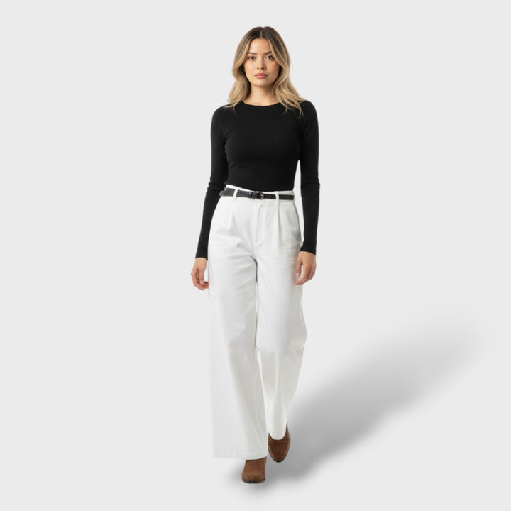 Pantalón Sastrero Pierna Ancha Mujer