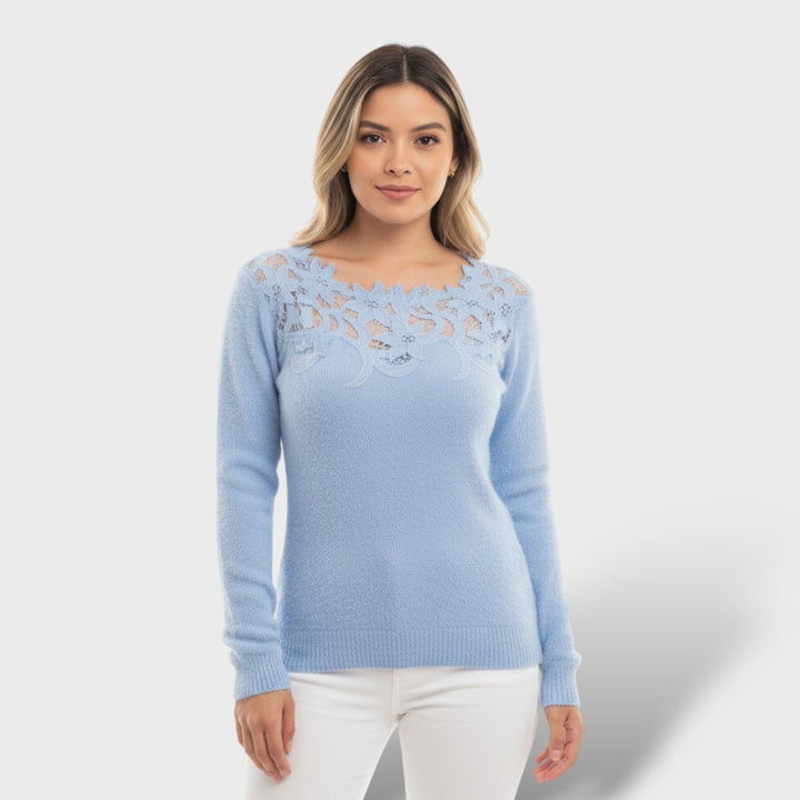 Suéter Ligero Floral Minimalista Mujer