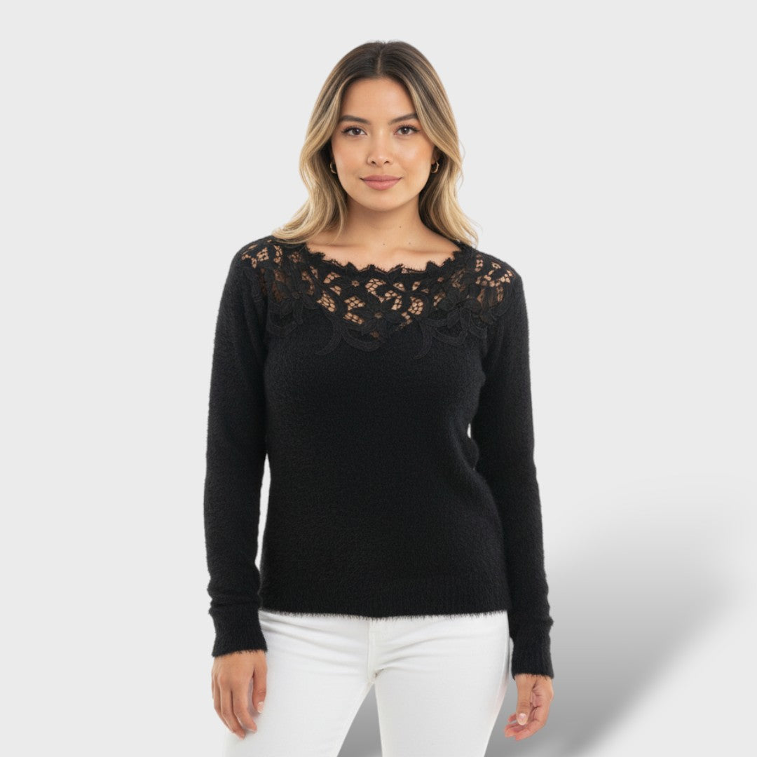 Suéter Ligero Floral Minimalista Mujer