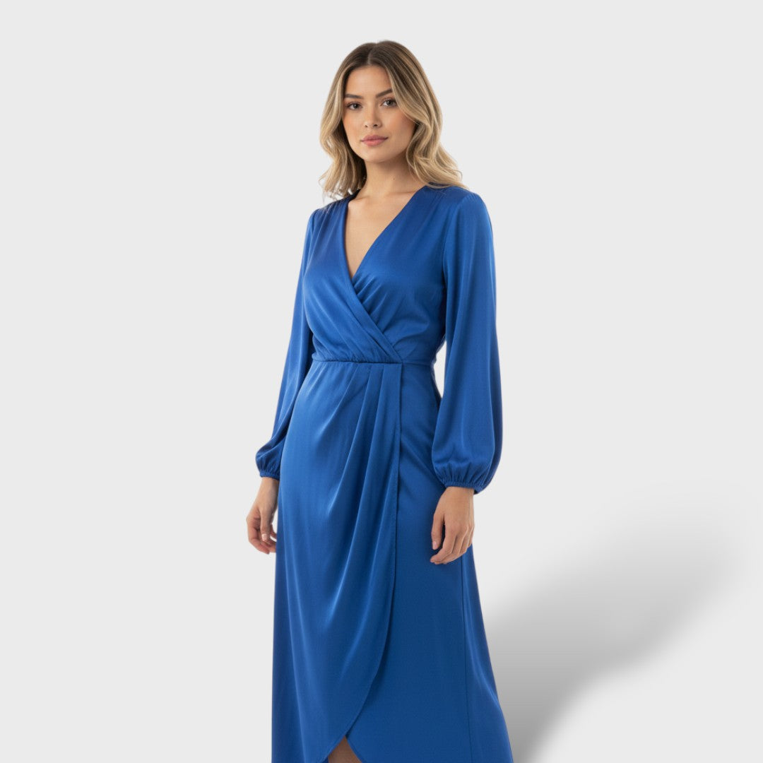 Vestido Elegante Manga Farol Mujer