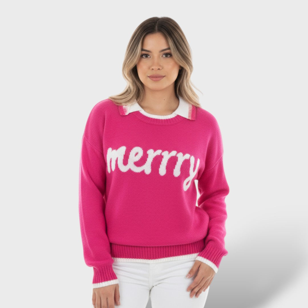 Suéter navideño mujer estampado cálido