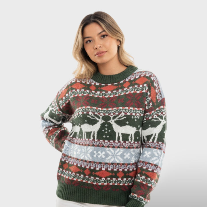 Suéter Navideño de Punto Suelto Mujer