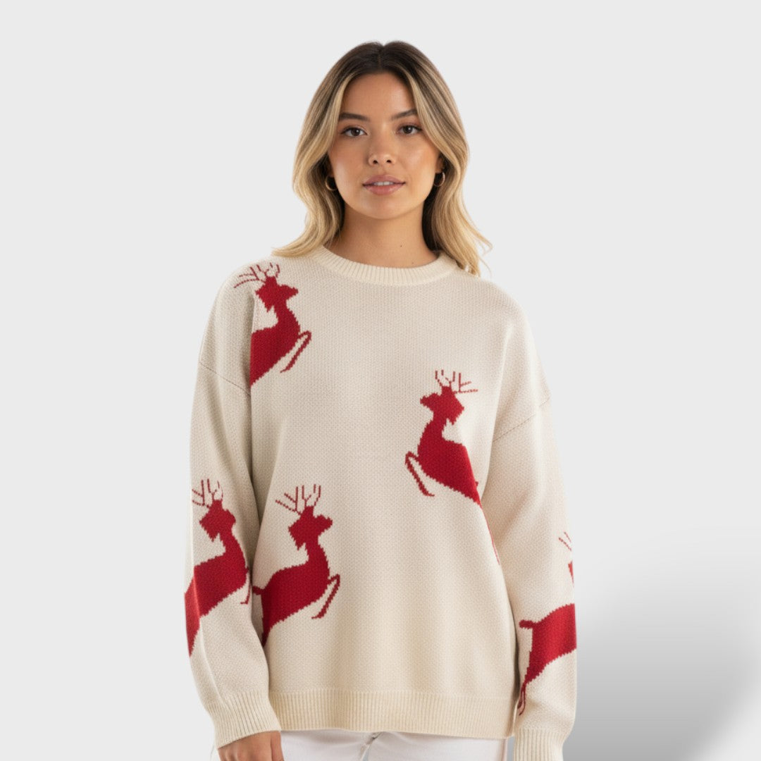 Suéter Navideño Unisex Ciervo Oversize