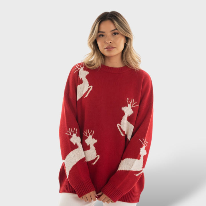 Suéter Navideño Unisex Ciervo Oversize