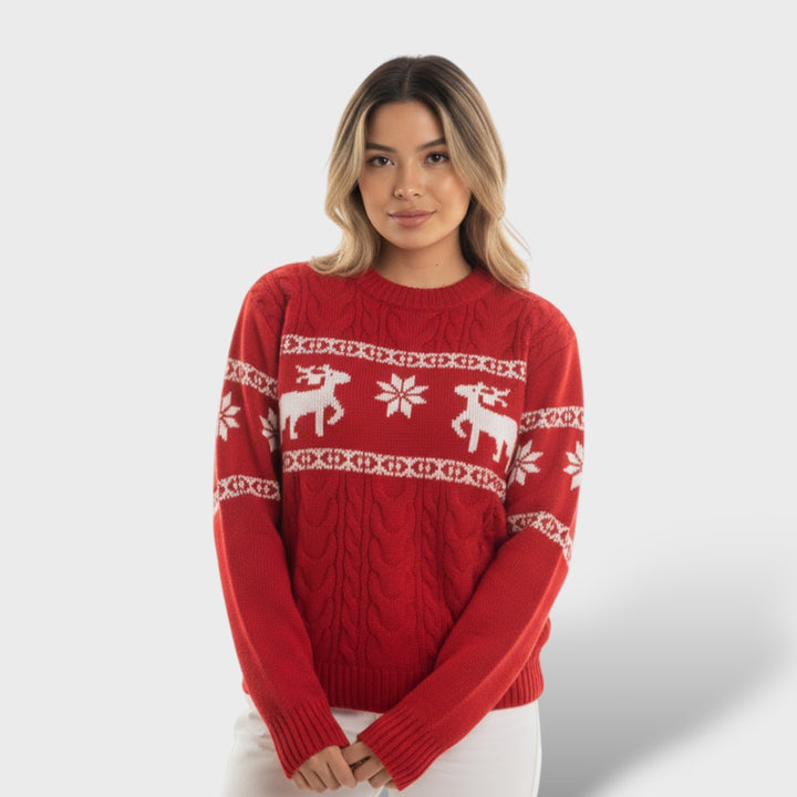 Suéter Navideño de Cachemira con Ciervo