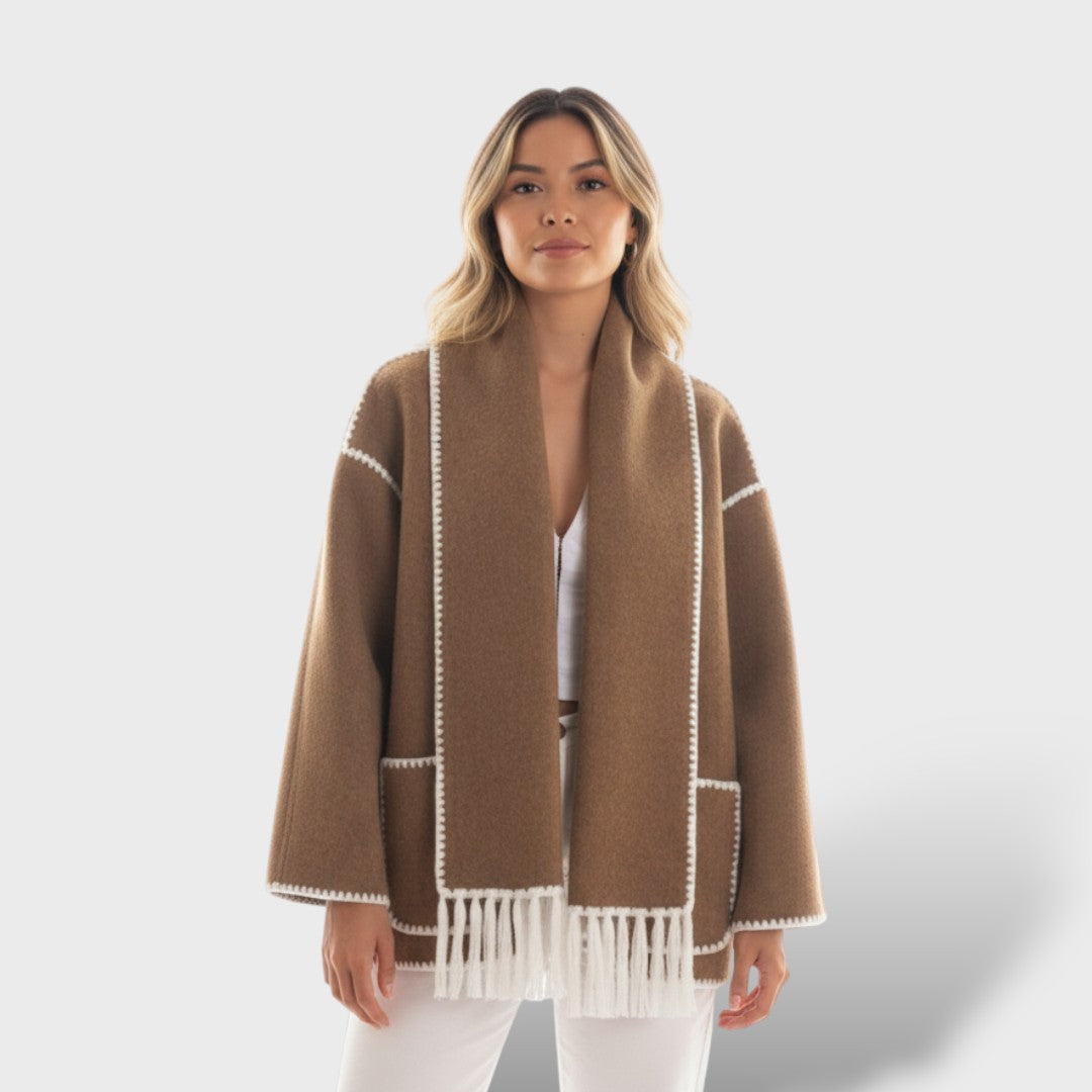 Abrigo Mujer Invierno Cuello Envolvente