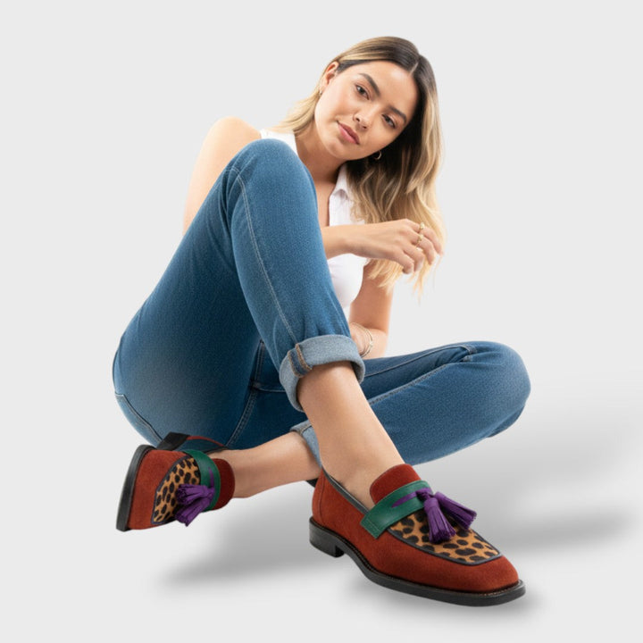 Mocasines Femeninos Multicolores Elegantes