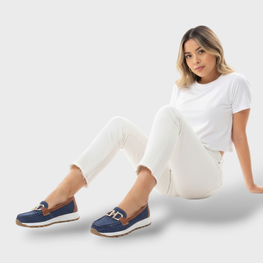 Mocasines Mujer Suela Plana Hebilla