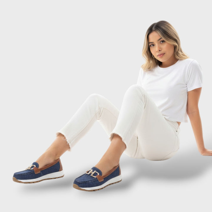 Mocasines Mujer Suela Plana Hebilla
