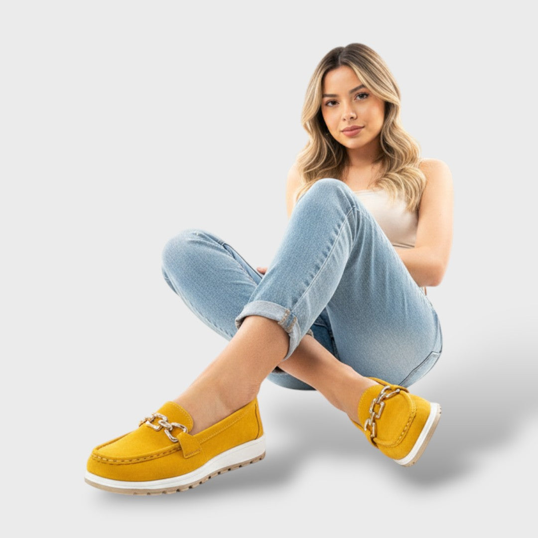 Mocasines Mujer Suela Plana Hebilla