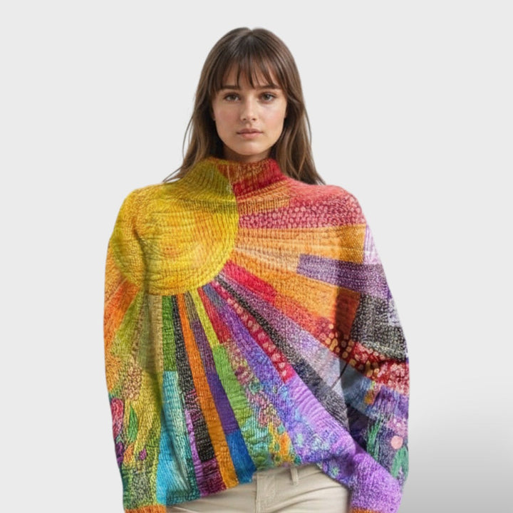 Suéter de cuello alto elegante para mujeres en colores de tendencia