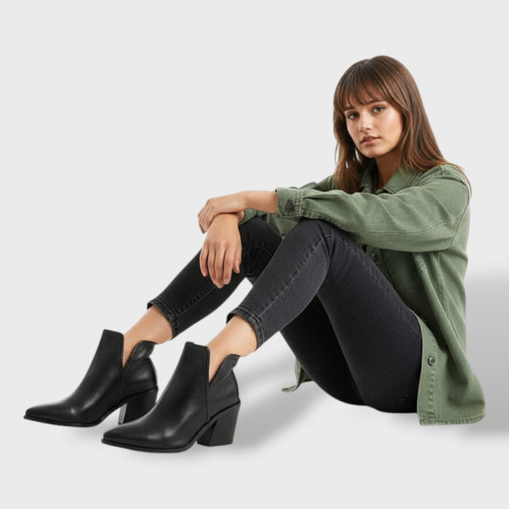 Botines Vaqueros Mujer con Tacón Alto