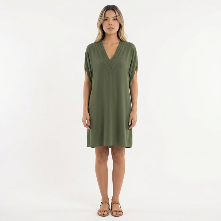 Vestido Corto Elegante Escote Pico