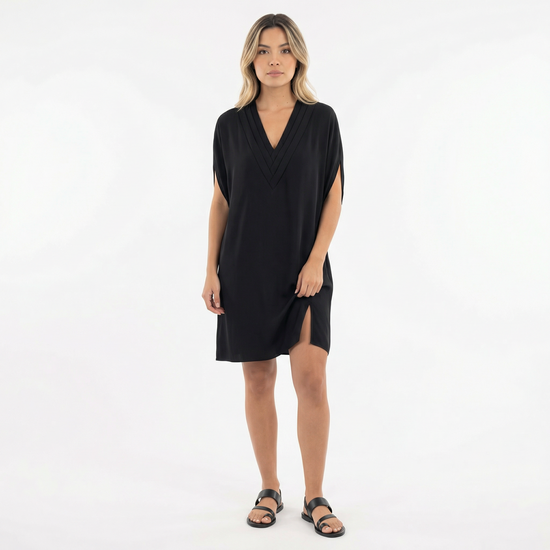Vestido Corto Elegante Escote Pico