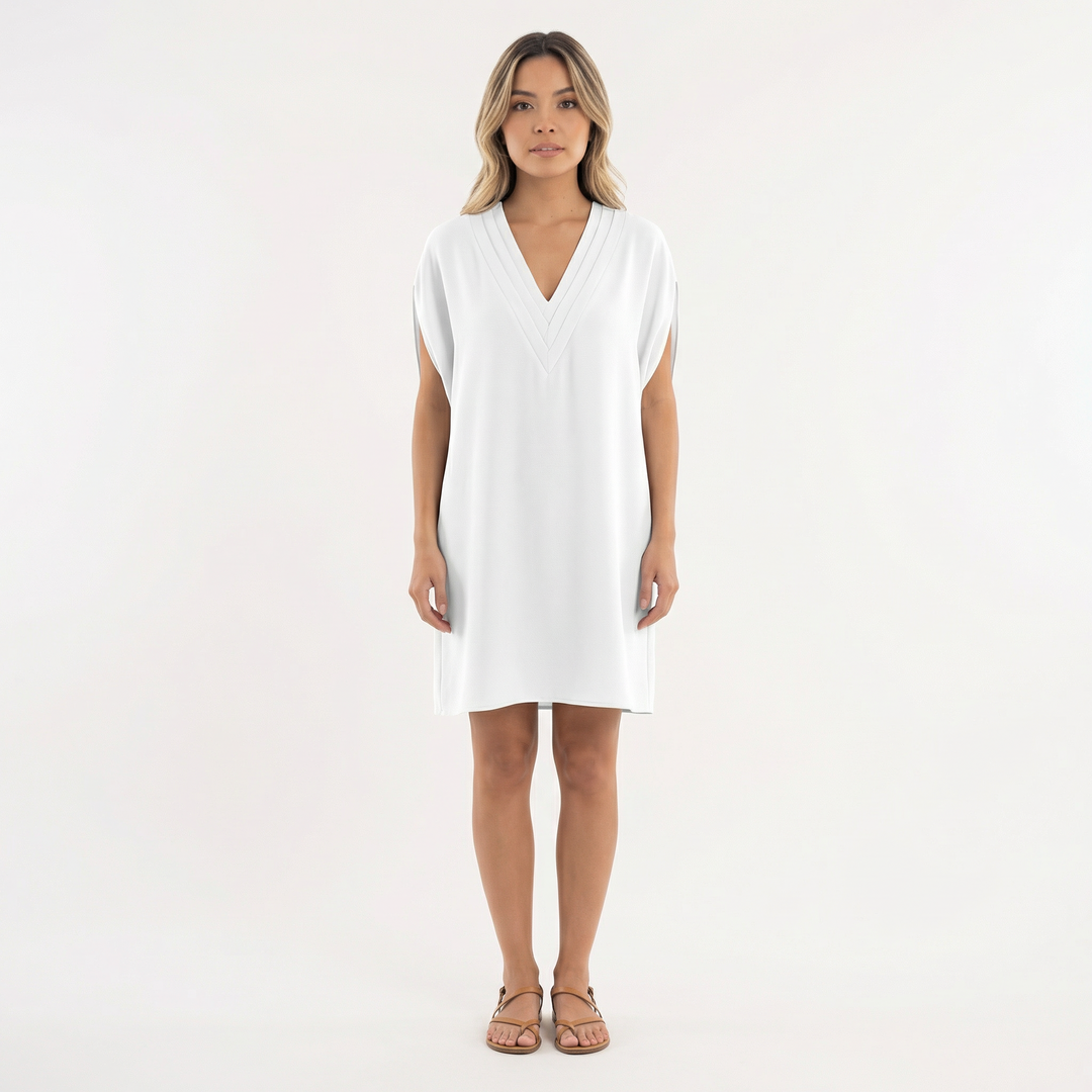 Vestido Corto Elegante Escote Pico