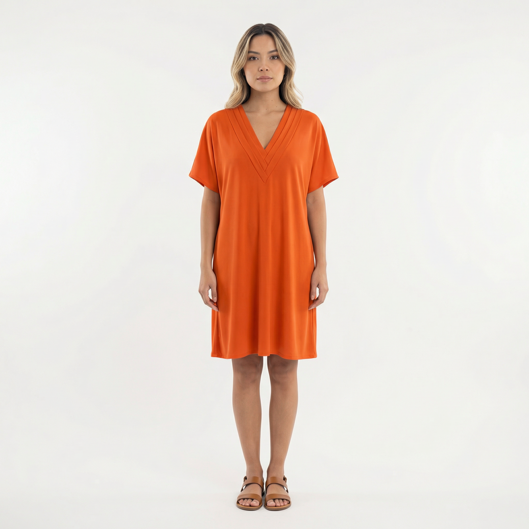 Vestido Corto Elegante Escote Pico
