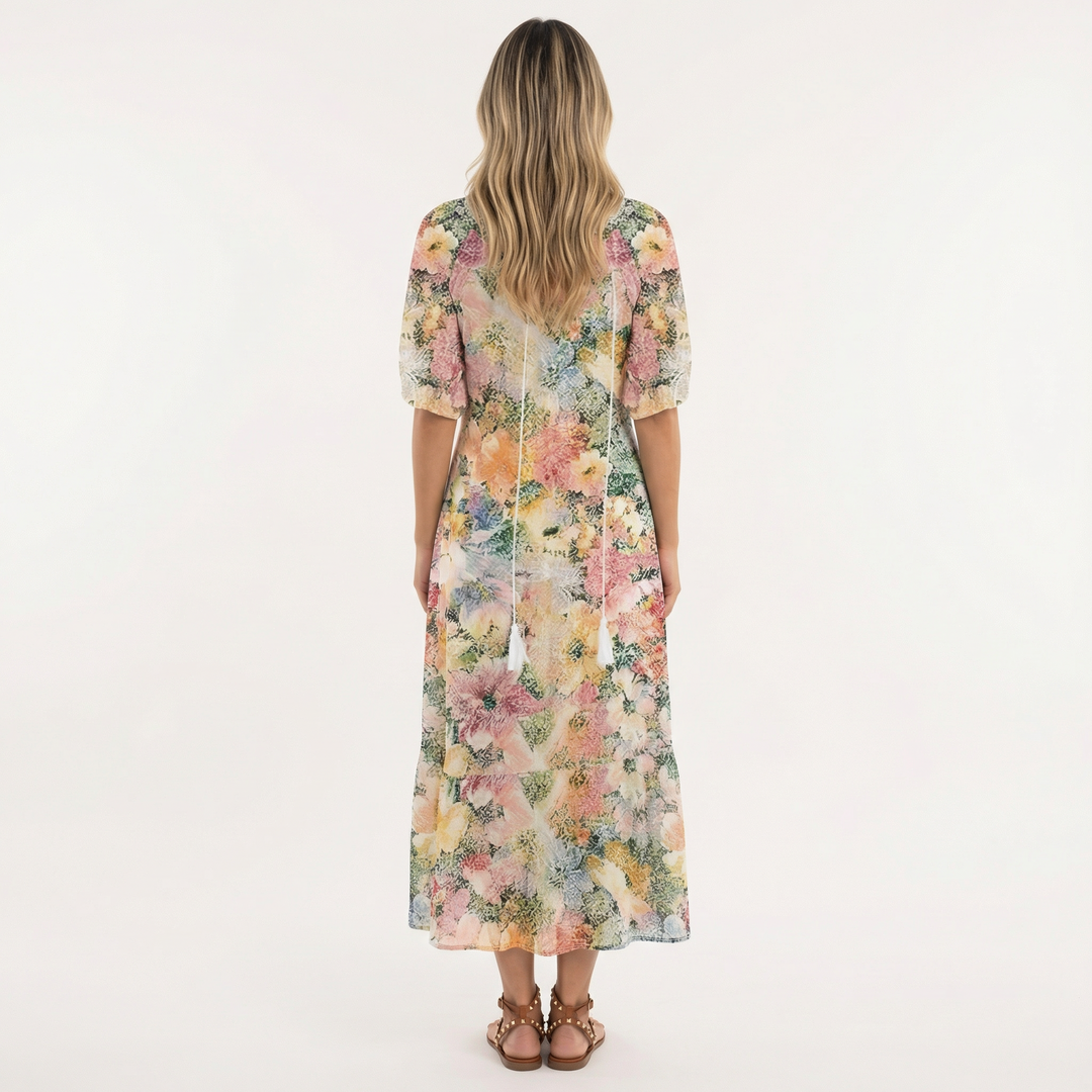 Vestido Largo Boho Estampado Floral