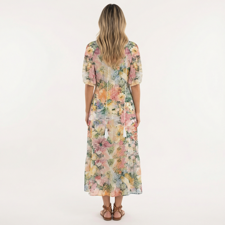 Vestido Largo Boho Estampado Floral