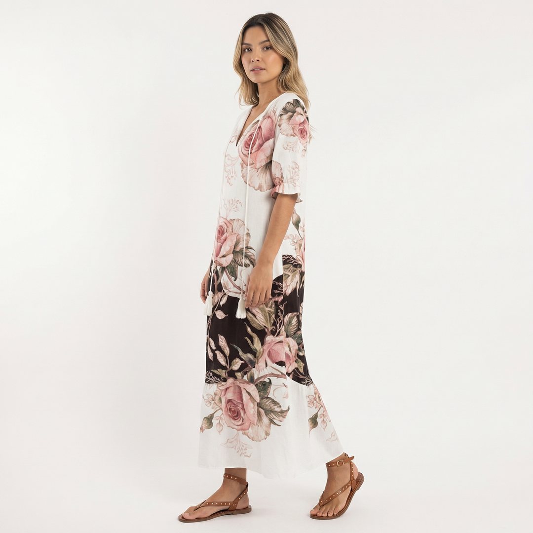 Vestido Largo Boho Estampado Floral
