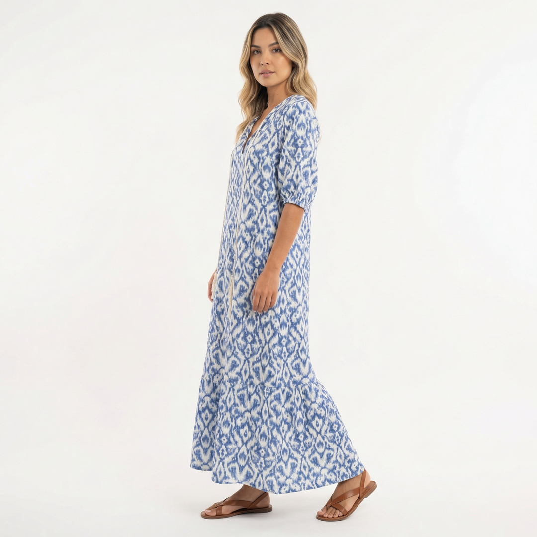 Vestido Largo Boho Estampado Floral
