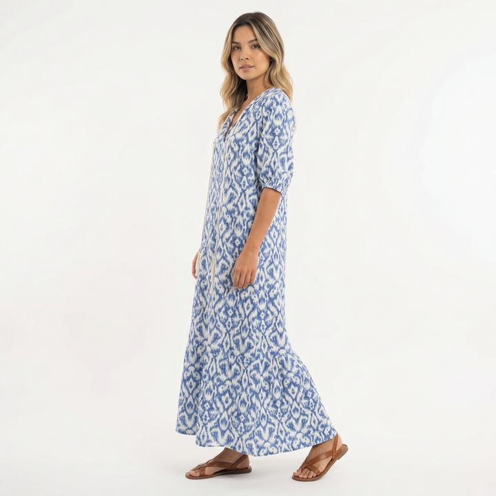 Vestido Largo Boho Estampado Floral