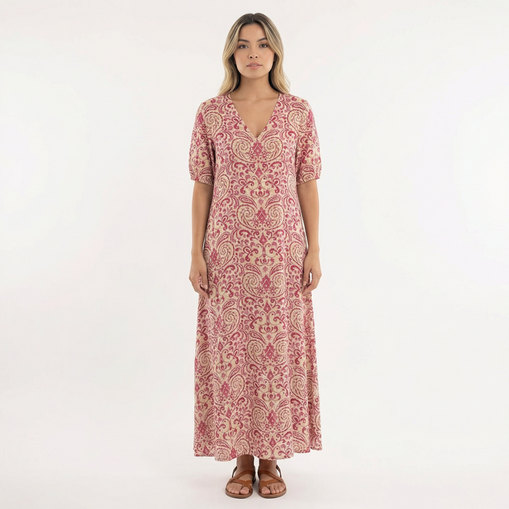 Vestido Largo Boho Estampado Floral