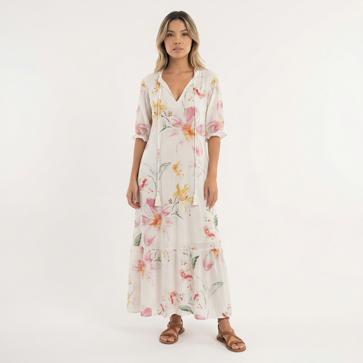 Vestido Largo Boho Estampado Floral