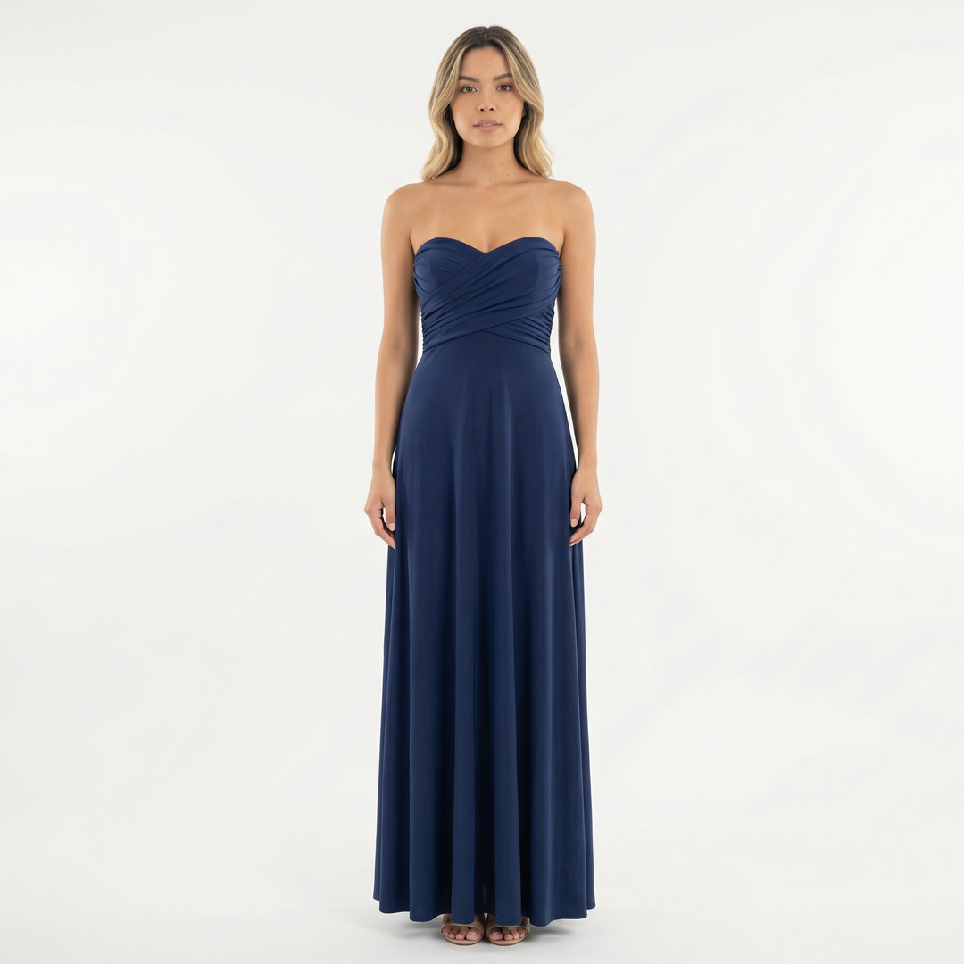Vestido Largo Elegante Escote Profundo