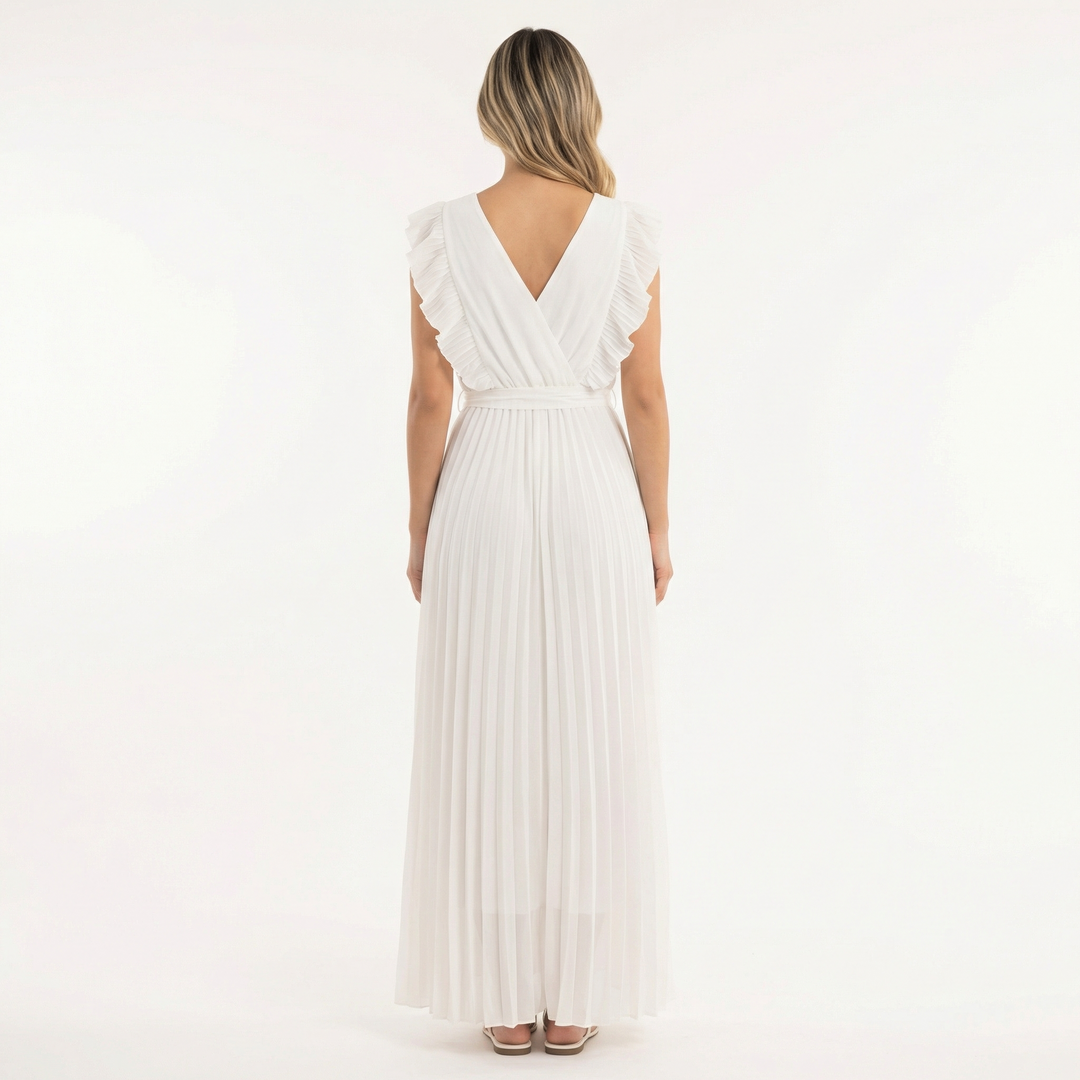 Vestido Midi con Volantes Elegante