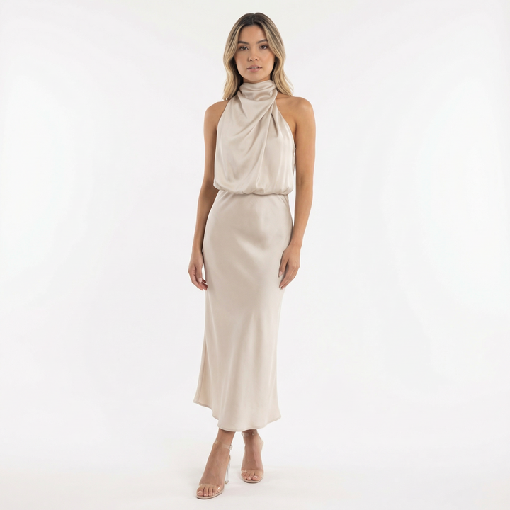 Vestido Largo de Gala Satinado