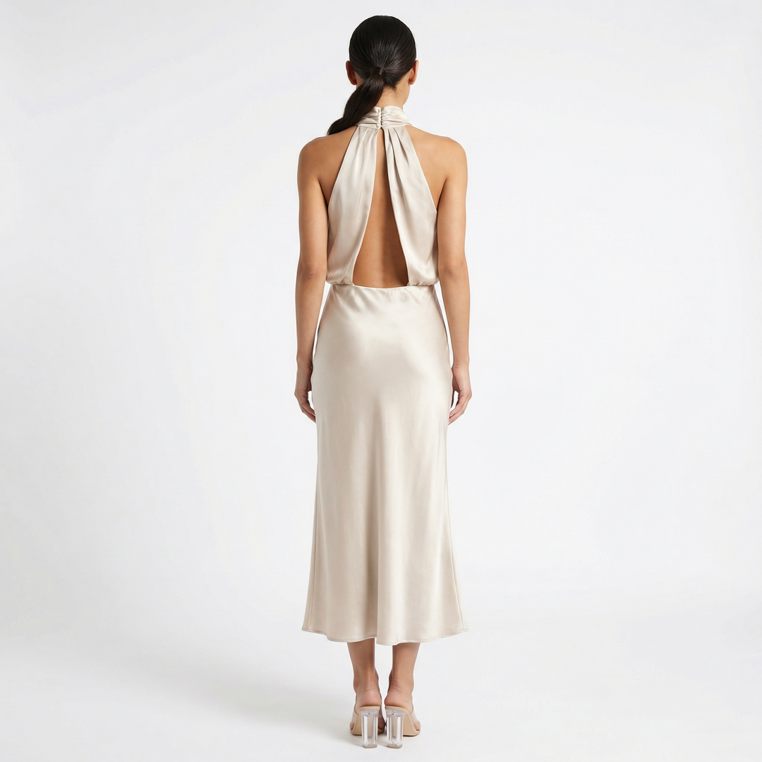 Vestido Largo de Gala Satinado