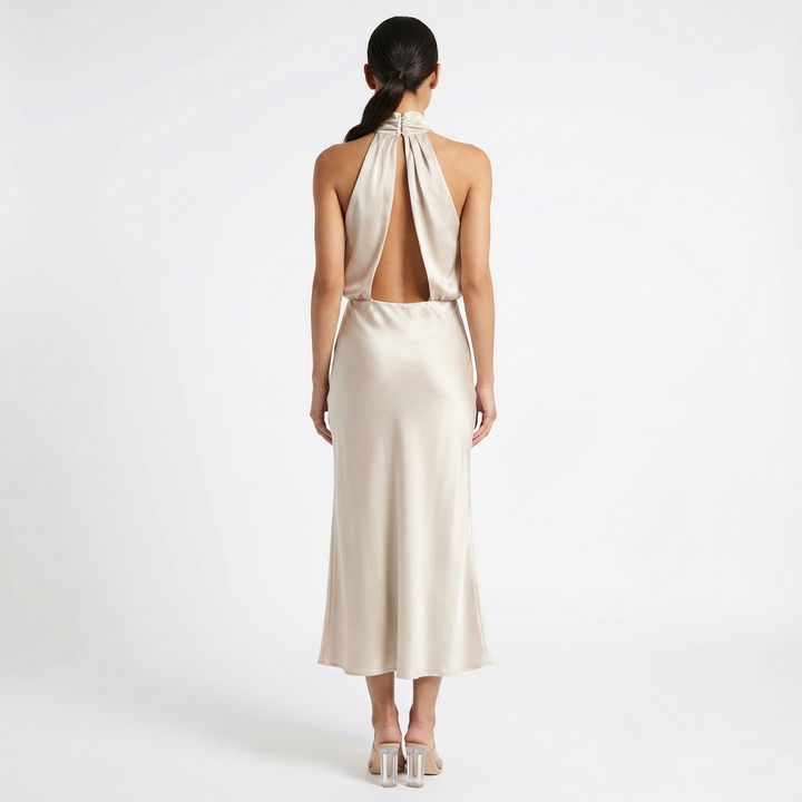 Vestido Largo de Gala Satinado