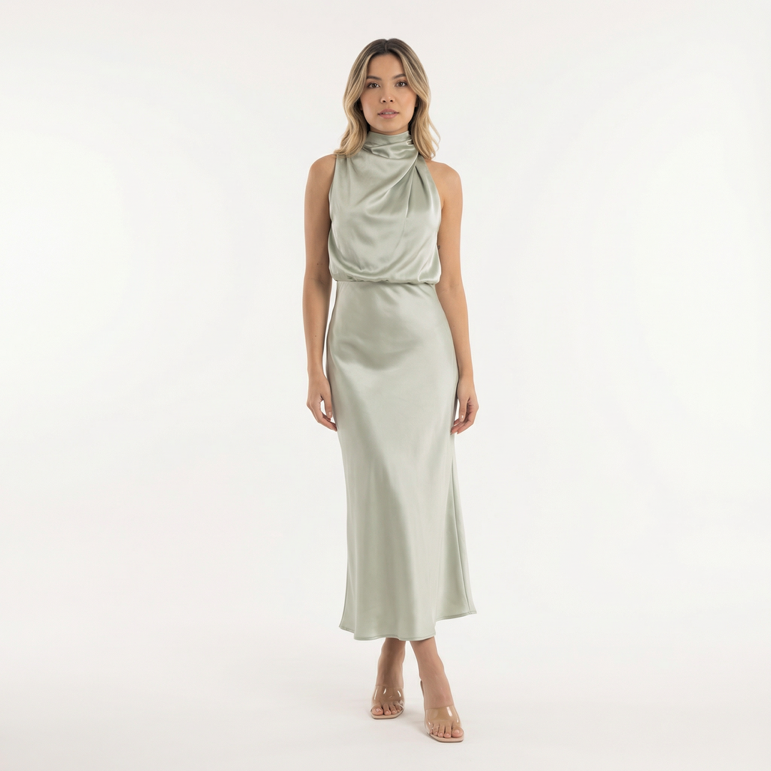 Vestido Largo de Gala Satinado