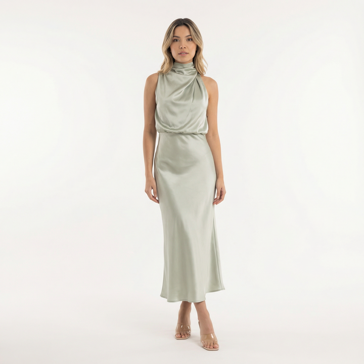 Vestido Largo de Gala Satinado