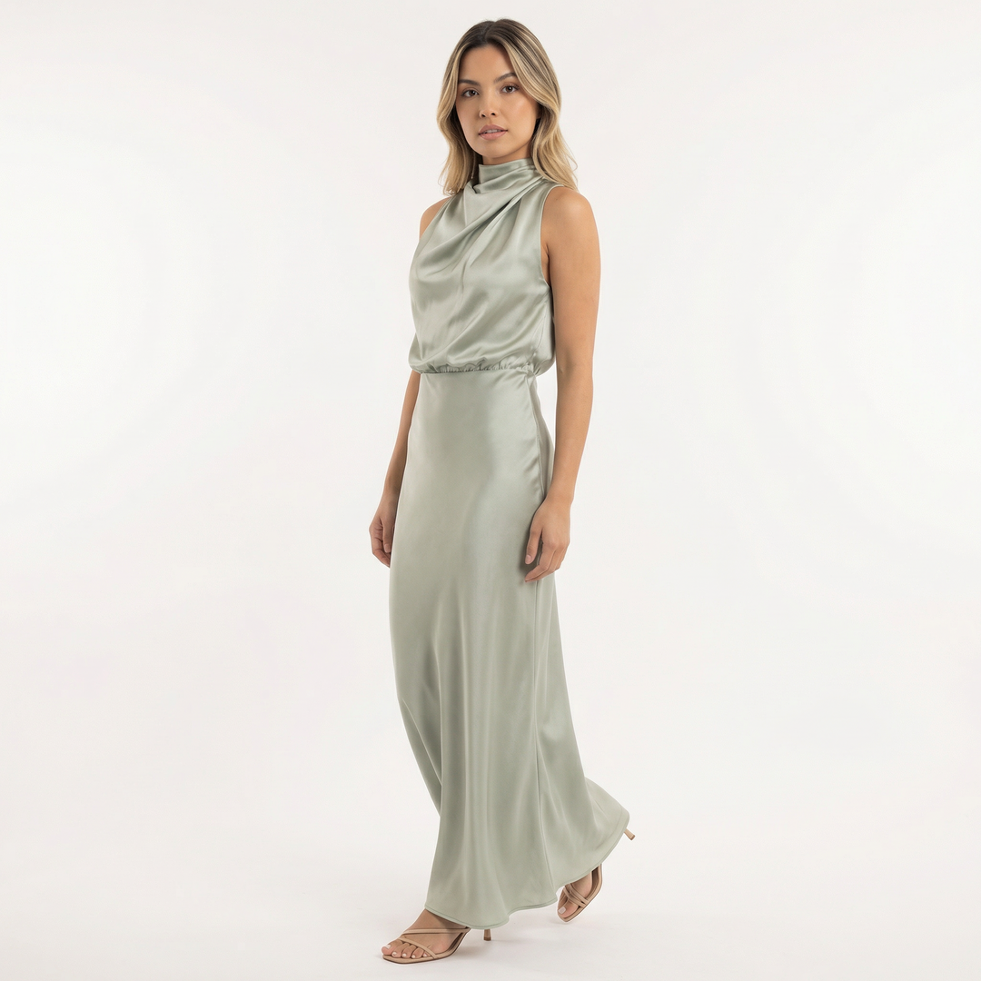 Vestido Largo de Gala Satinado