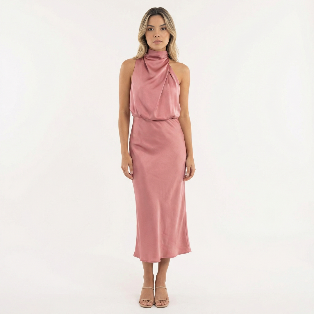 Vestido Largo de Gala Satinado