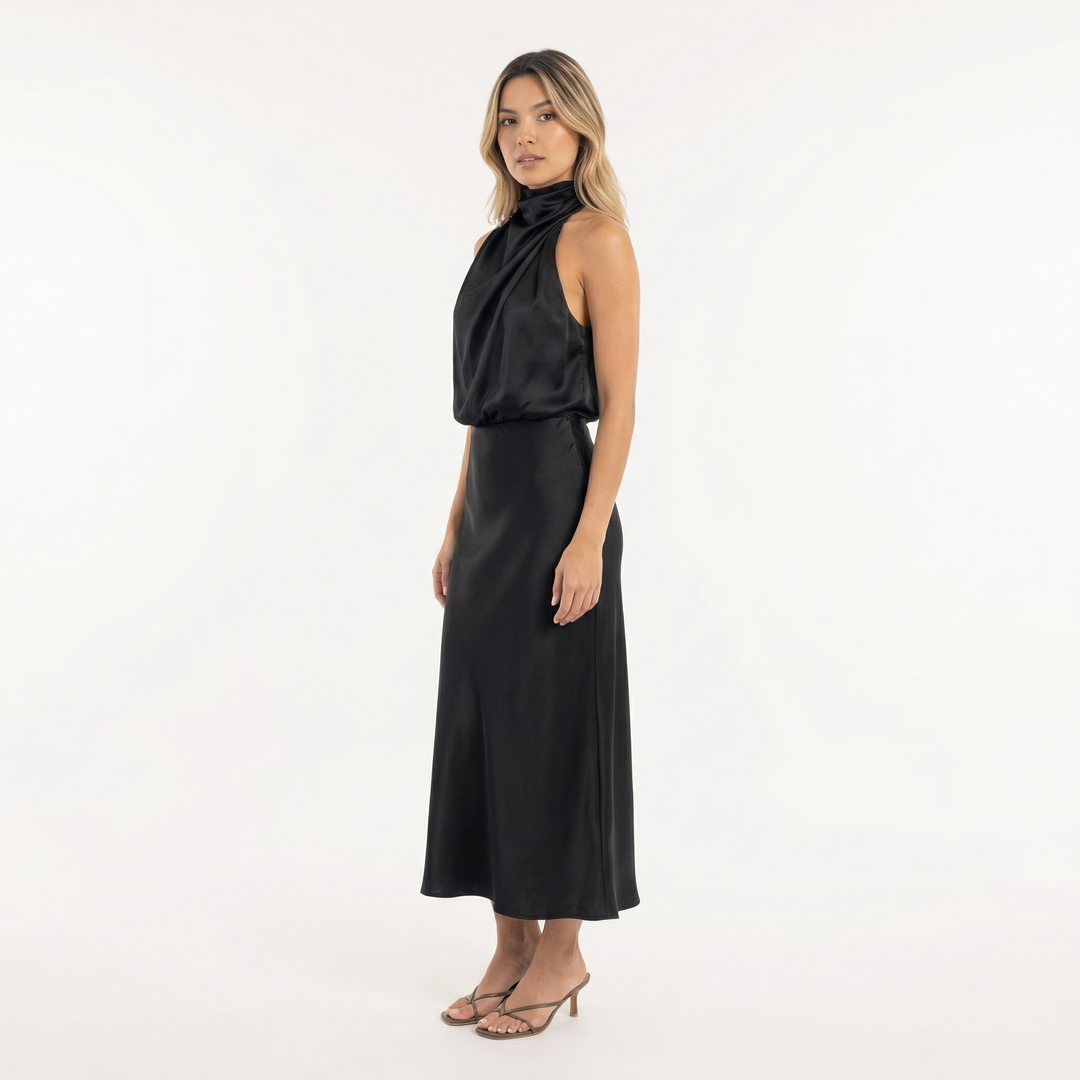 Vestido Largo de Gala Satinado