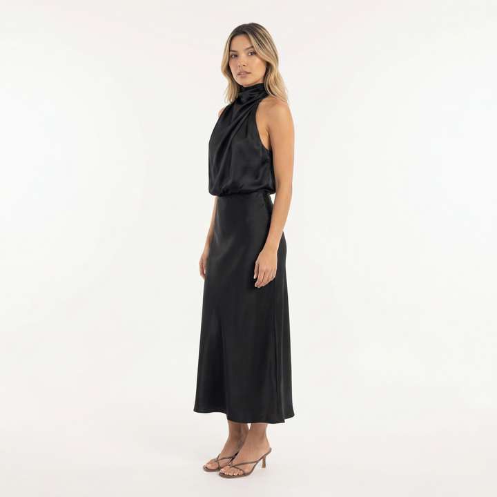 Vestido Largo de Gala Satinado