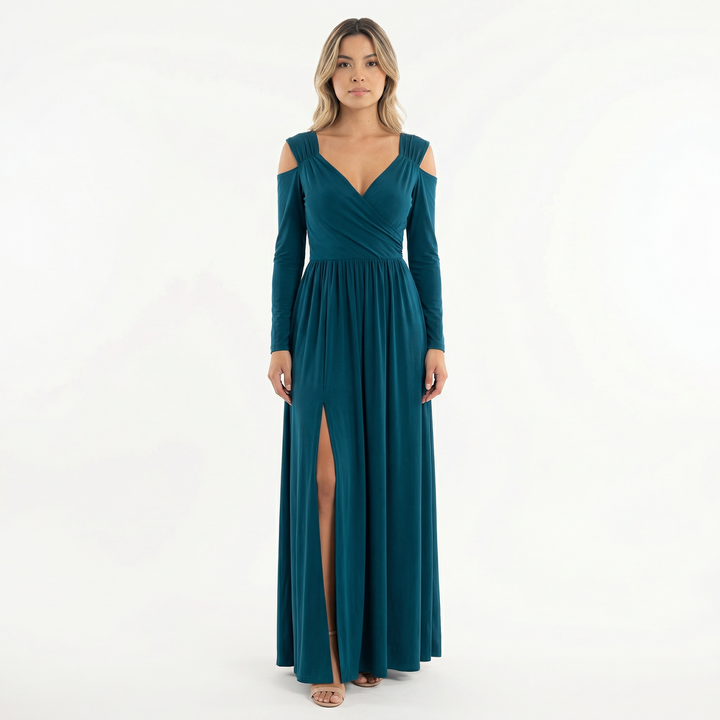 Vestido Largo Elegante con Abertura