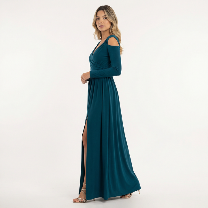 Vestido Largo Elegante con Abertura