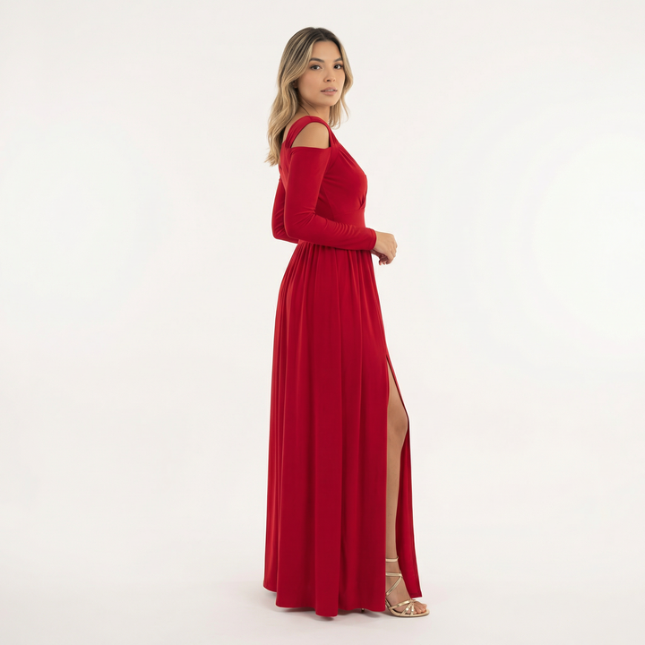 Vestido Largo Elegante con Abertura