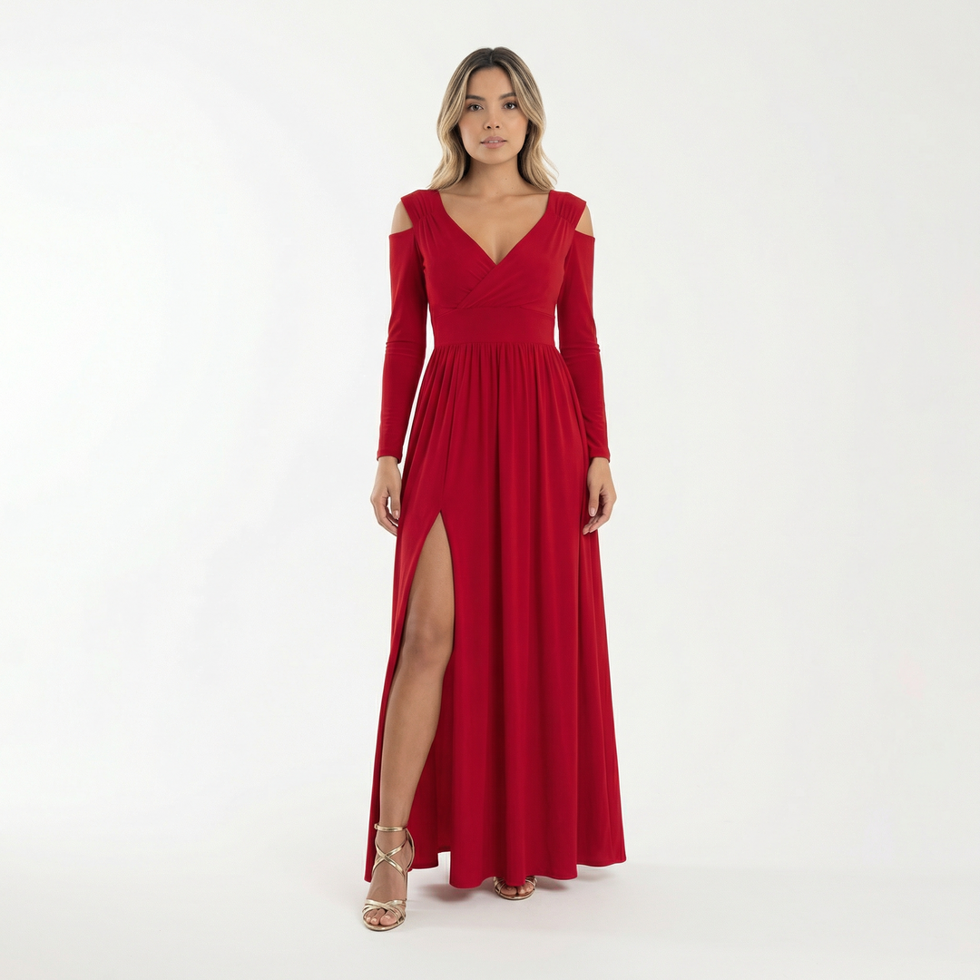 Vestido Largo Elegante con Abertura