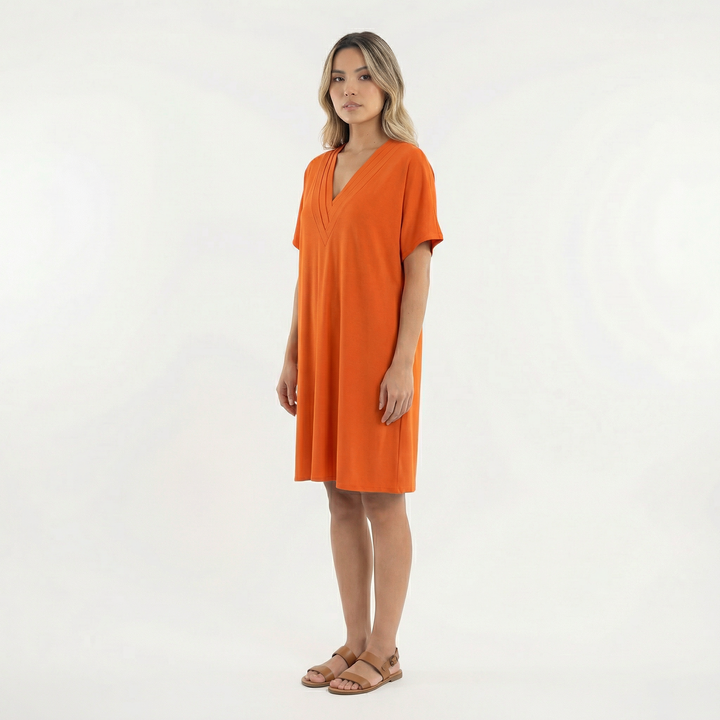 Vestido Corto Elegante Escote Pico
