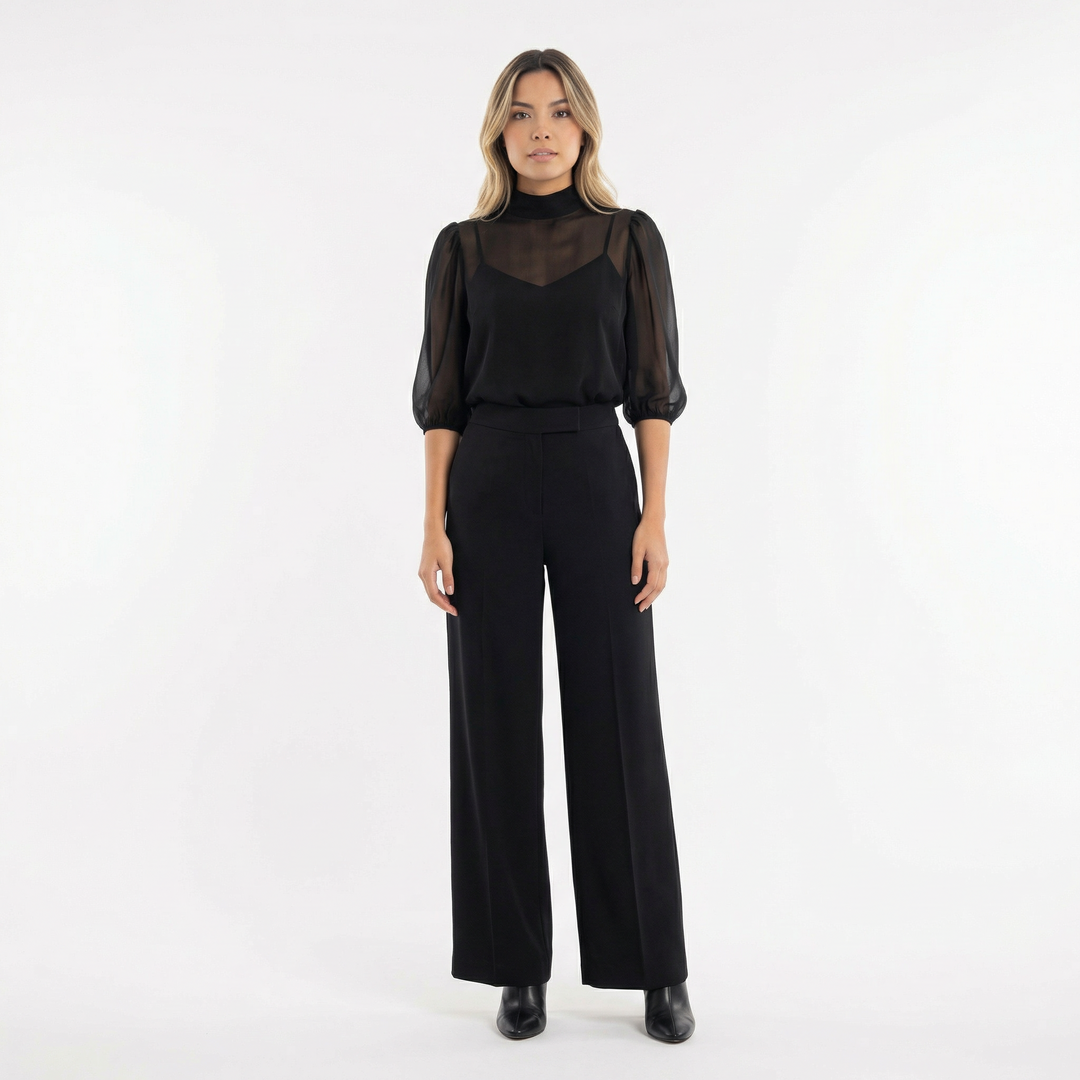 Conjunto Elegante Mujer Pantalón Ancho