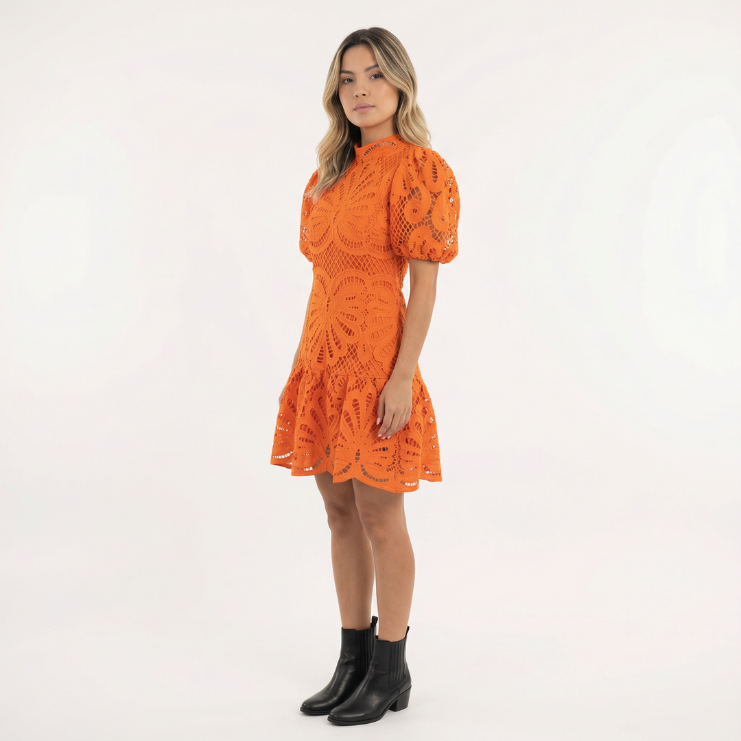 Vestido Corto de Fiesta Encaje