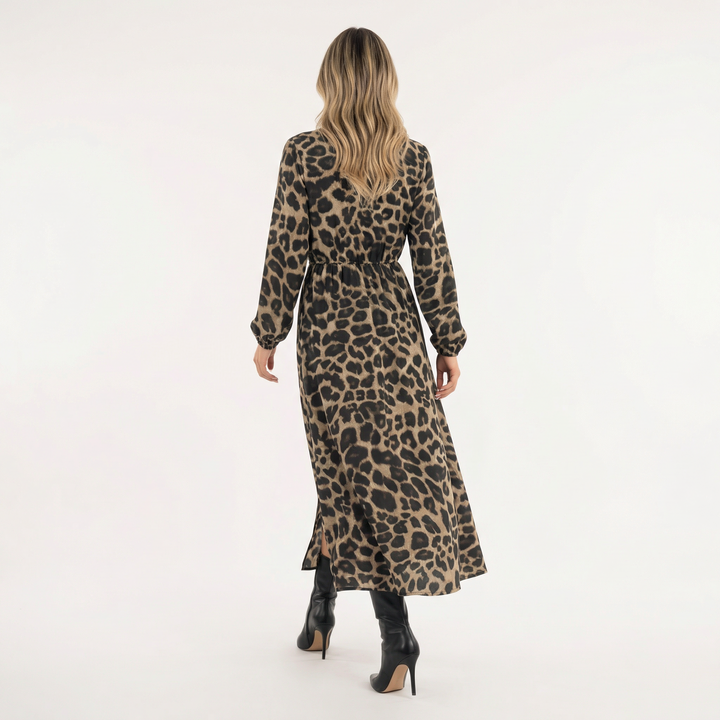 Vestido Midi Leopardo Elegante